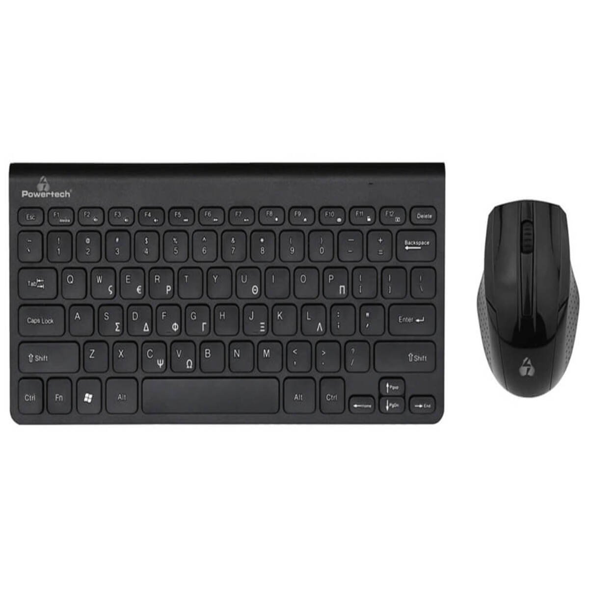 POWERTECH set ποντίκι & πληκτρολόγιο PT-940, ασύρματο, 1200DPI, μαύρο