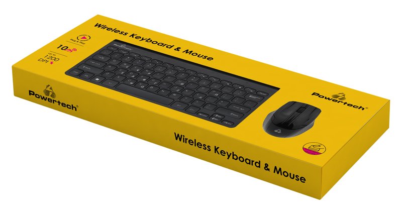 POWERTECH set ποντίκι & πληκτρολόγιο PT-940, ασύρματο, 1200DPI, μαύρο - Image 2