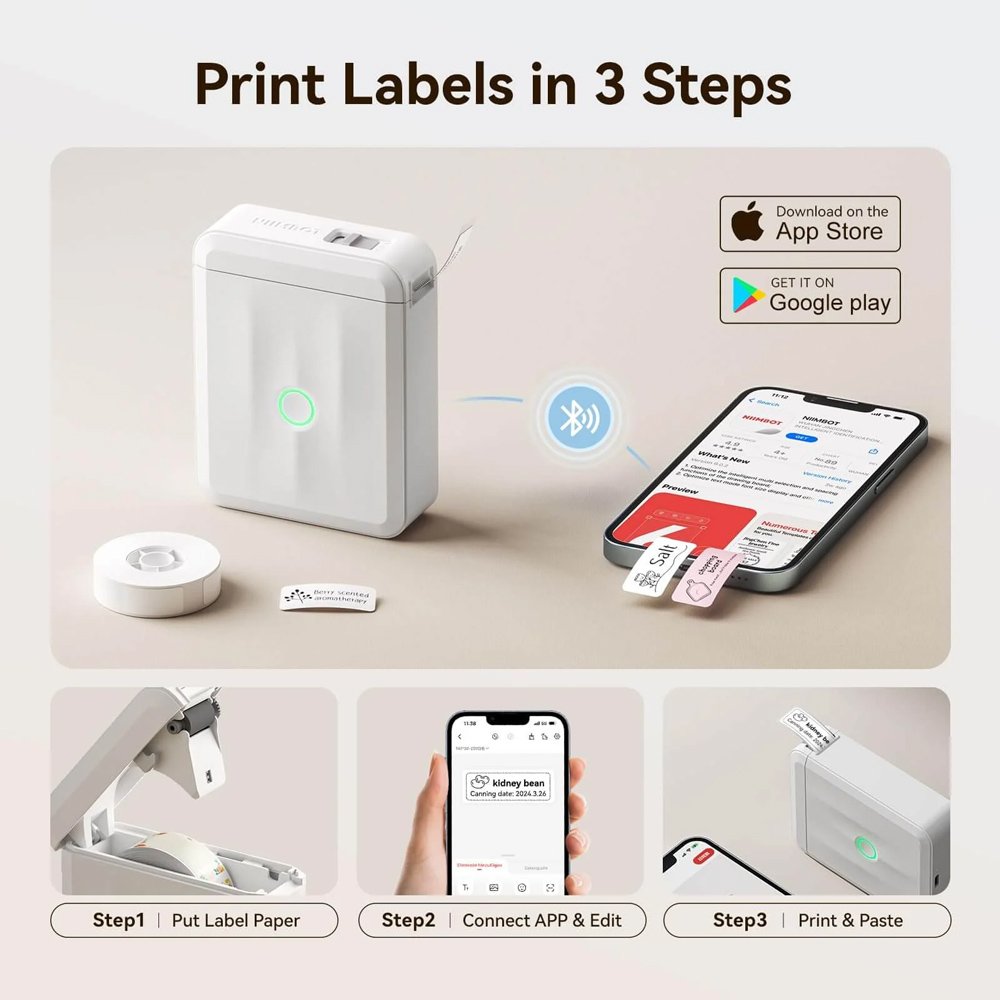 NIIMBOT smart θερμικός εκτυπωτής ετικετών D110-M, 203dpi - Image 2