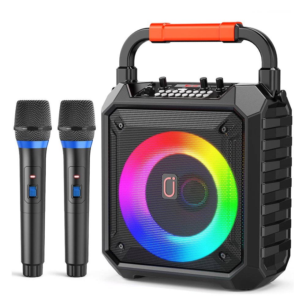 YX φορητό ηχείο T17-T με 2x μικρόφωνα, 15W, 3000mah, LED