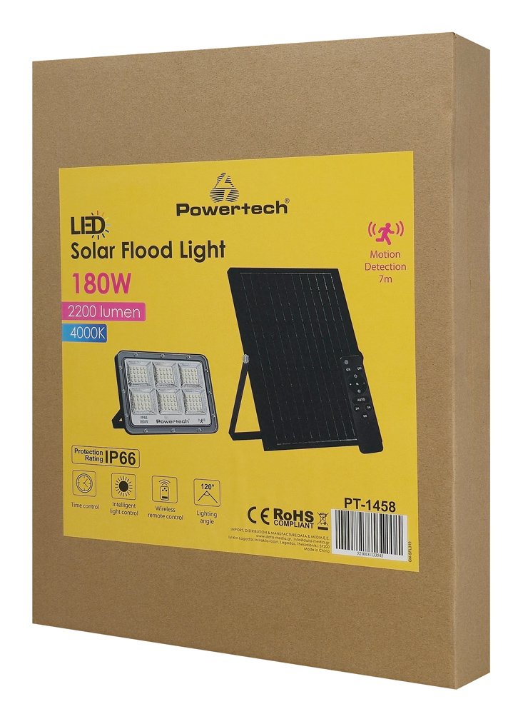 LED προβολέας με τηλεχειριστήριο, 180W, 4000K, 2000lm, IP66 - Image 2